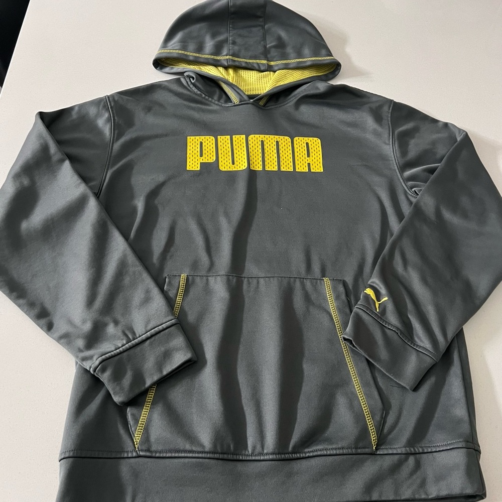 Puma Sweatshirt Hoodie Gray Boys‎ XL